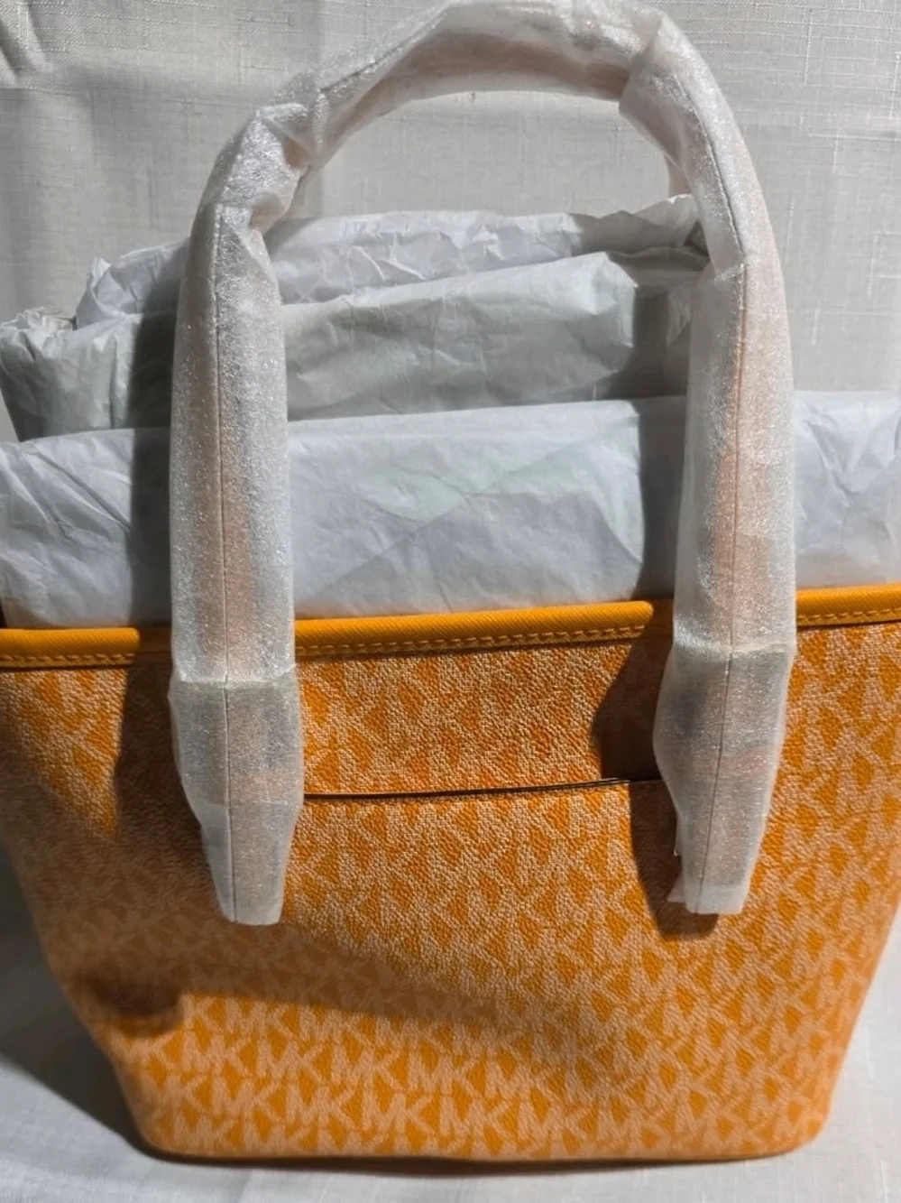 Michael Kors Orange MK Logo Tote